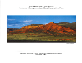 Red Mountain Open Space Management Plan