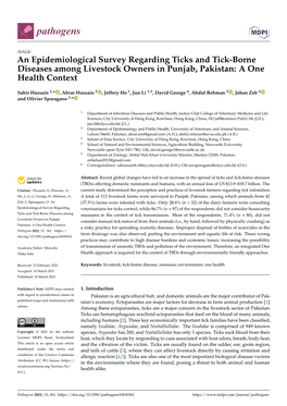 An Epidemiological Survey Regarding Ticks and Tick-Borne Diseases Among Livestock Owners in Punjab, Pakistan: a One Health Context