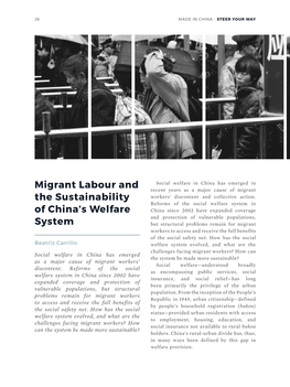 Migrant Labour and the Sustainability of China's Welfare