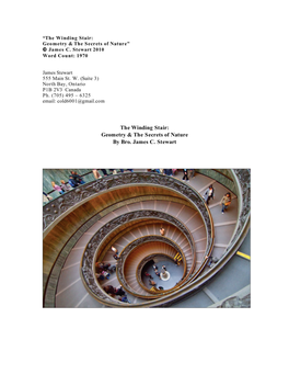 The Winding Stair: Geometry & the Secrets of Nature by Bro. James C
