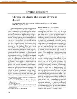 Chronic Leg Ulcers: the Impact of Venous Disease