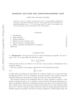 Harmonic Map Flow with Low $\Bar {\Partial} $-Energy