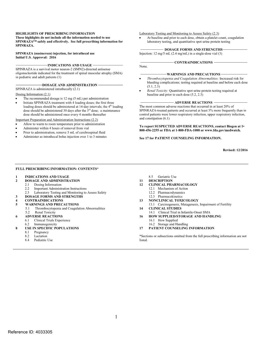 Spinraza Nusinersen Injection For Intrathecal Use Injection 12 Mg 5