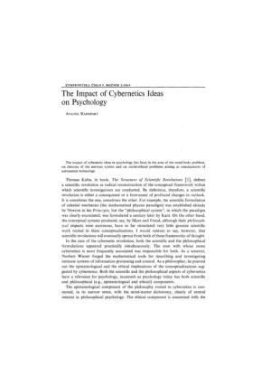 The Impact of Cybernetics Ideas on Psychology