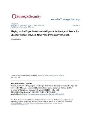 American Intelligence in the Age of Terror. by Michael Vincent Hayden