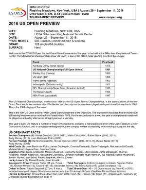 2016 Us Open Preview