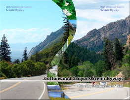 Cottonwood Canyons Scenic Byways Corridor Management Plan Cottonwood Canyons Corridor Management Plan 2008