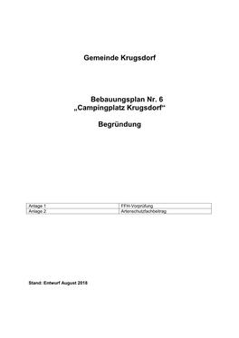 Gemeinde Krugsdorf Bebauungsplan Nr. 6