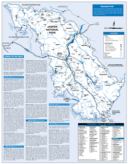 Backcountry Map of Jasper National Park