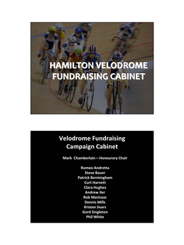 Velodrome Fundraising Campaign Cabinet