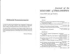 HISTORY of PHILOSOPHY