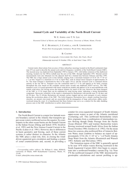 Annual Cycle and Variability of the North Brazil Current