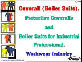 Coverall (Boiler Suits). Protective Coveralls and Boiler Suits for Industrial Professional