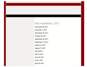 2011 Newsletters