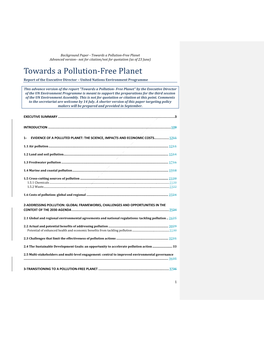 Towards a Pollution-Free Planet Advanced Version– Not for Citation/Not for Quotation (As of 23 June)
