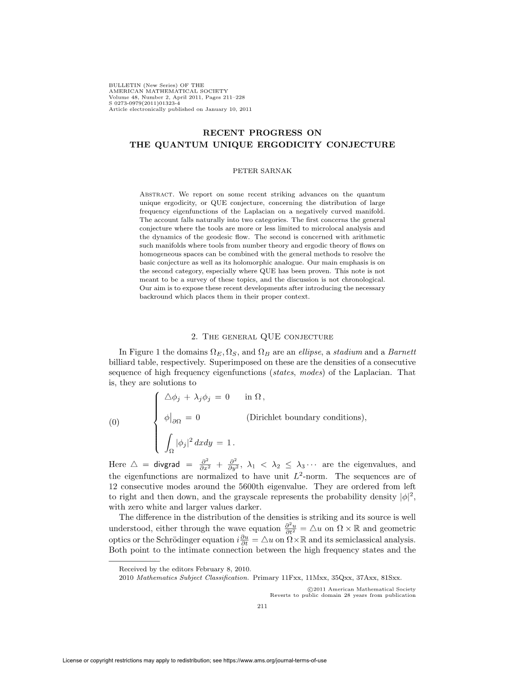 Recent Progress on the Quantum Unique Ergodicity Conjecture