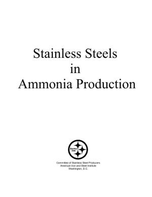 Stainless Steels in Ammonia Production