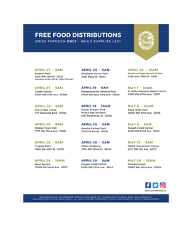 Following Are Resources for Food Distribution in Response to COVID-19