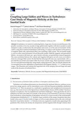 Coupling Large Eddies and Waves in Turbulence: Case Study of Magnetic Helicity at the Ion Inertial Scale