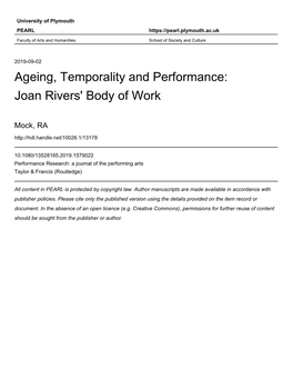 Joan Rivers Article Accepted MS for Performance Research .Pdf