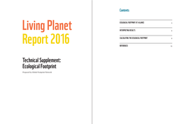 Technical Supplement: Ecological Footprint