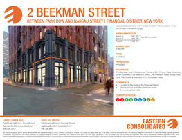 2 Beekman Street
