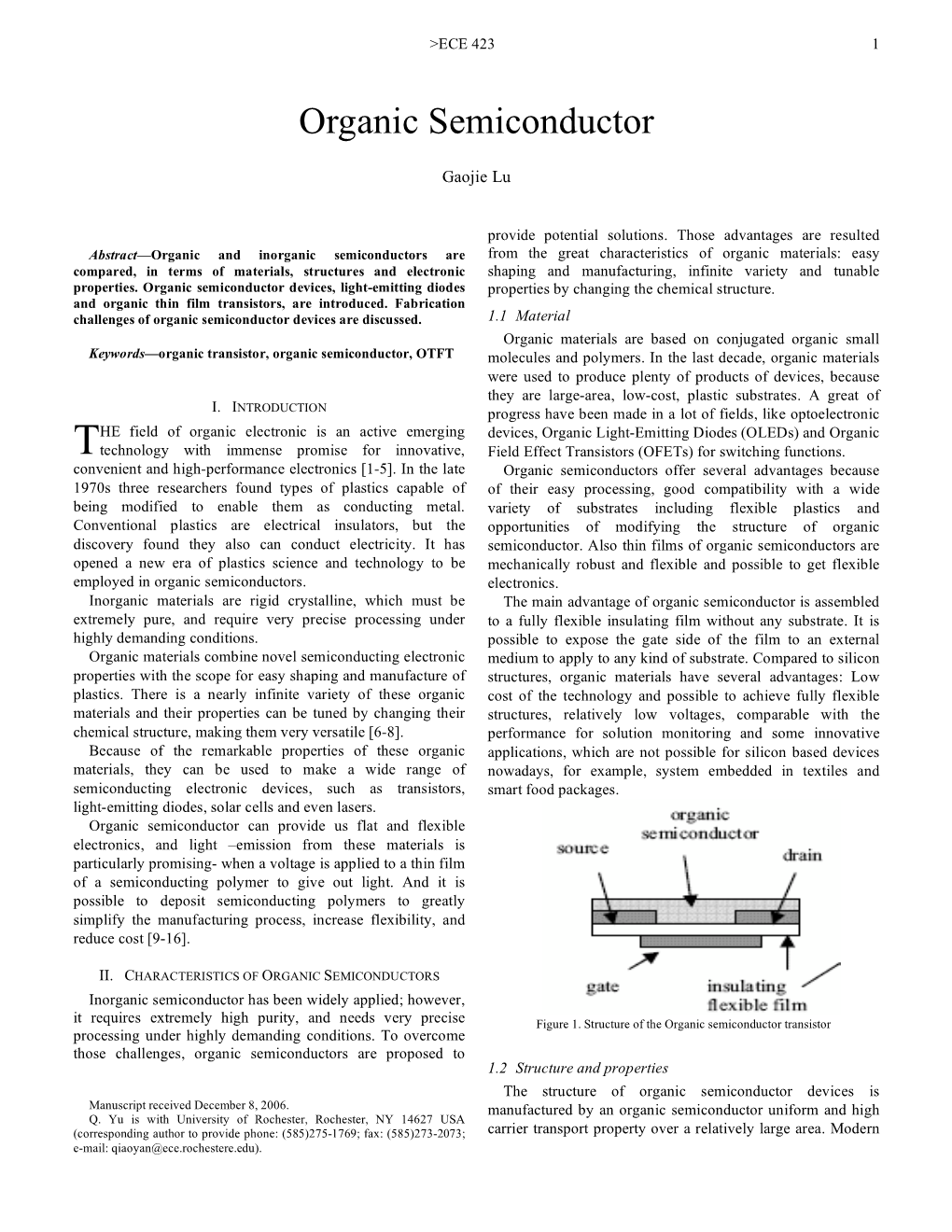 Organic Semiconductor