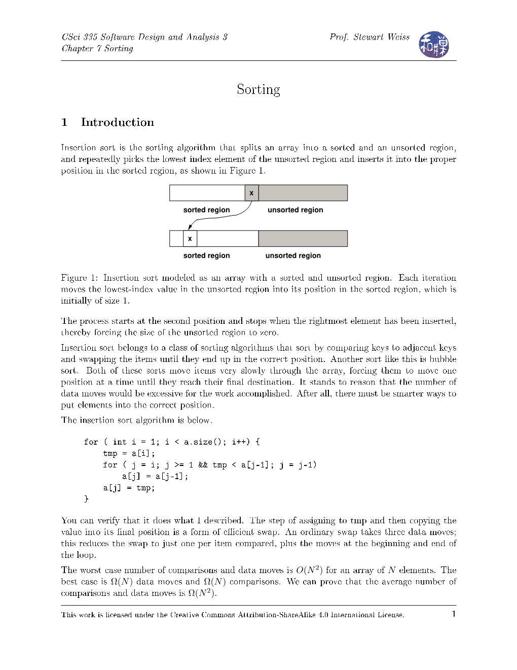 Chapter 7. Sorting