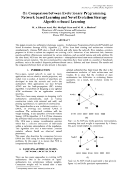 On Comparison Between Evolutionary Programming Network Based Learning and Novel Evolution Strategy Algorithm-Based Learning