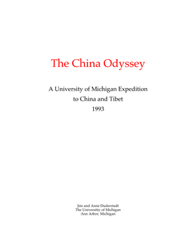 The China Odyssey