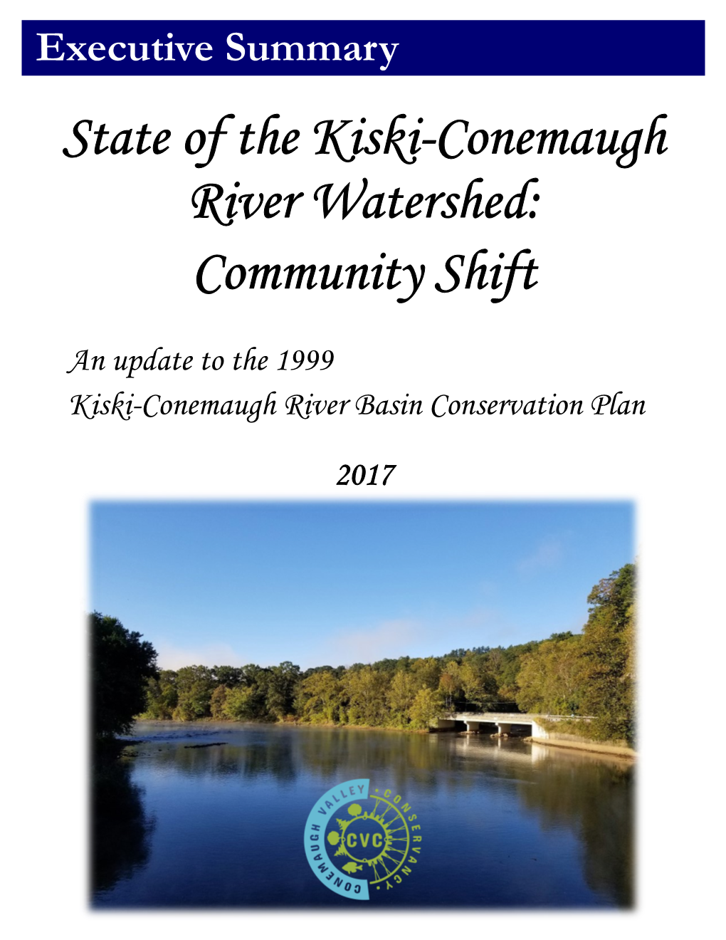 State of the Kiski-Conemaugh River Watershed: Community Shift