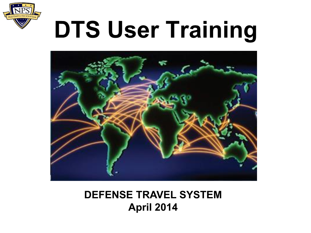 DEFENSE TRAVEL SYSTEM April 2014 Course Outline