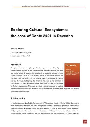 Exploring Cultural Ecosystems: the Case of Dante 2021 in Ravenna