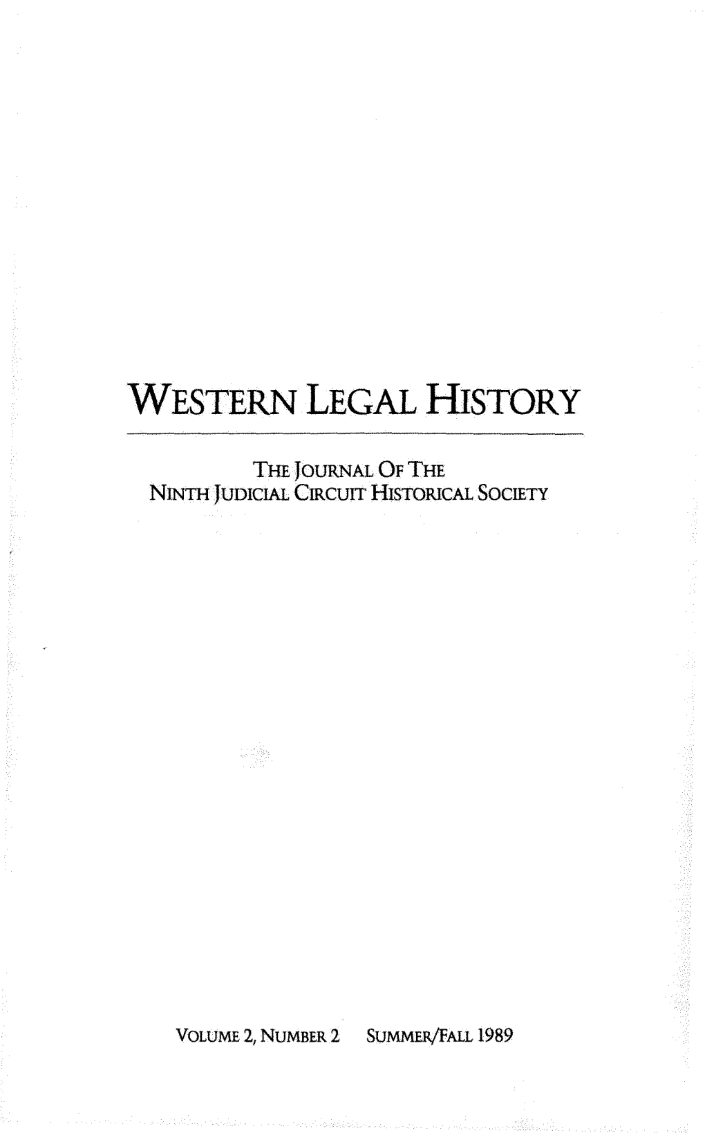 Western Legal History