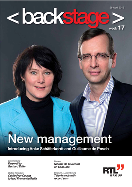 New Management Introducing Anke Schäferkordt and Guillaume De Posch