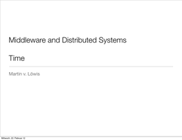 Middleware and Distributed Systems Time