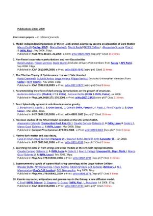 Publications 2008- 2009