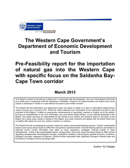 The Western Cape Government's Department of Economic