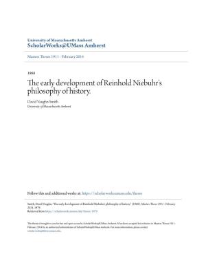 The Early Development of Reinhold Niebuhr's Philosophy of History