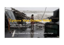 Cyclone Yaas Disaster Relief