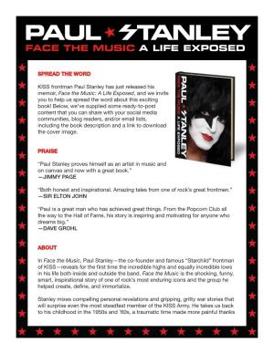 SPREAD the WORD KISS Frontman Paul Stanley Has Just Released His