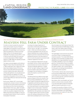 Malvern Hill Farm Under Contract