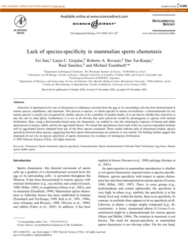 Lack of Species-Specificity in Mammalian Sperm Chemotaxis