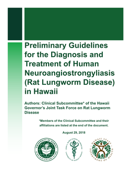 Rat Lungworm Disease) in Hawaii