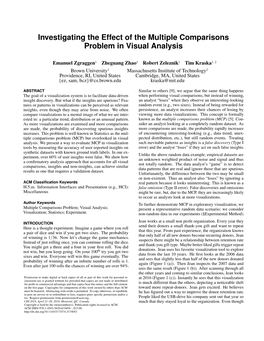 Investigating the Effect of the Multiple Comparisons Problem in Visual Analysis