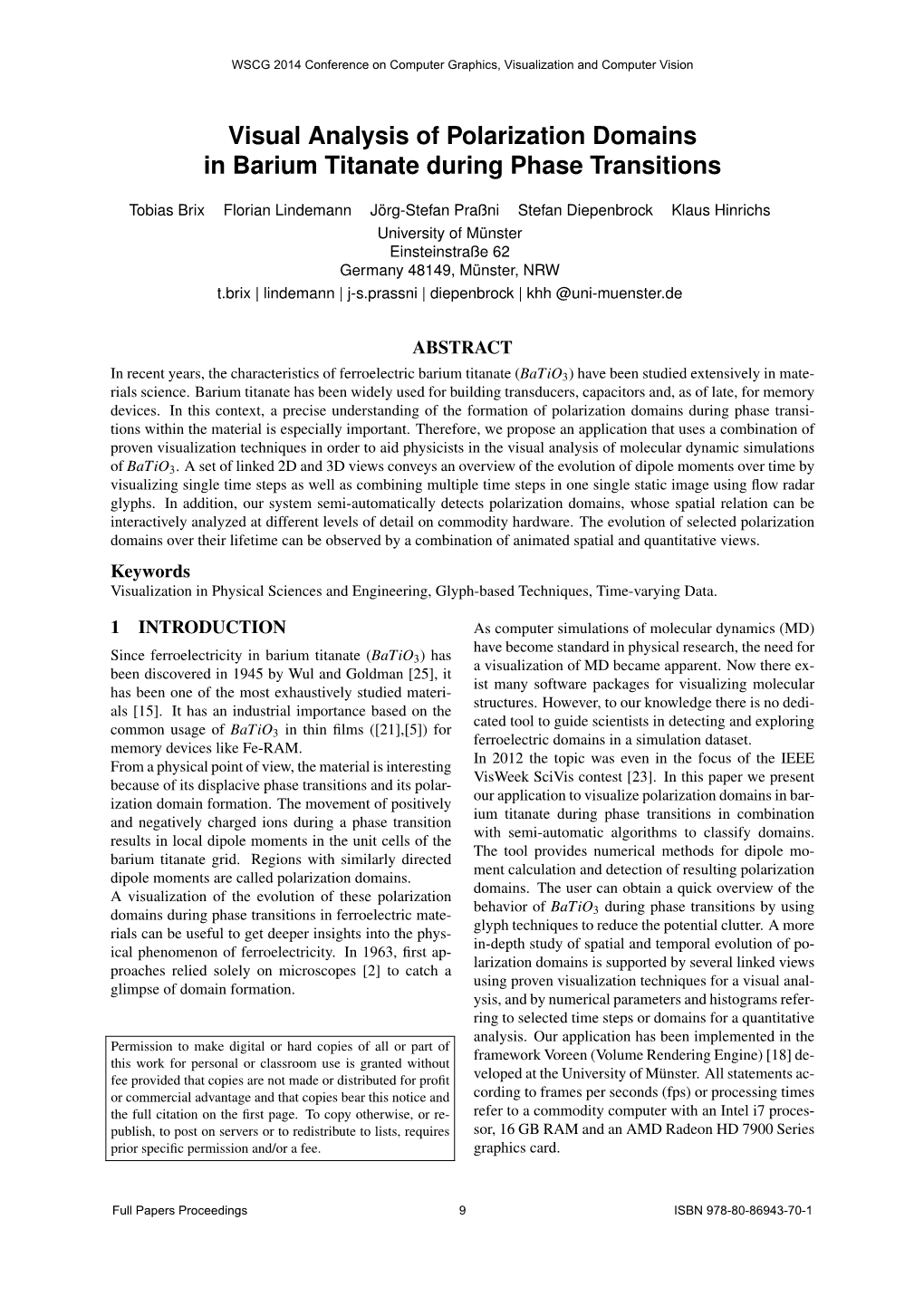 Visual Analysis of Polarization Domains in Barium Titanate During Phase Transitions