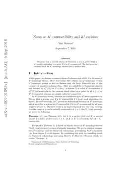 Notes on A^ 1-Contractibility and A^ 1-Excision