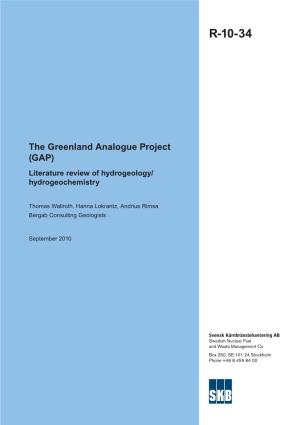 The Greenland Analogue Project (GAP) Literature Review of Hydrogeology/ Hydrogeochemistry