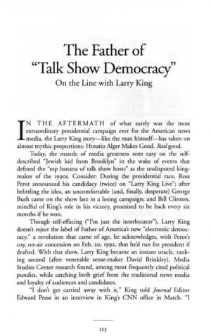 'Talk Show Democracy'—On the Line with Larry King