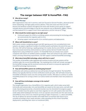 The Merger Between HGF & Homepna